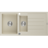 Mexen Andres évier en granit à 1,5 cuvette avec égouttoir 1000 x 500 mm, Beige - 6515101510-69