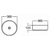 Mexen Clarisa lavabo de comptoir 36 x 36 cm, Blanc/Or - 22073655