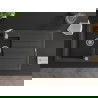 Mexen Andres évier en granit à 1,5 cuvette avec égouttoir 1000 x 500 mm, Noir moucheté - 6515101510-76
