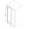 Mexen Apia portes de douche coulissantes 105 cm, transparent, noir - 845-105-000-70-00