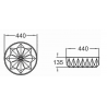 Mexen Dorita lavabo de comptoir 44 x 44 cm, Or - 22084450