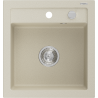 Mexen Vito évier de cuisine en granit 1 bac 520 x 490 mm, beige, siphon chromé - 6503521000-69