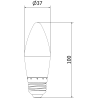 Mexen Nova 3x Ampoule LED E27, C37, 8W, Chaude - 3000K, 840 lm - L102-E27-0830-01x03