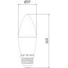 Mexen Nova 3x Ampoule LED E27, C37, 10W, Chaude - 3000K, 1055 lm - L102-E27-1030-01x03