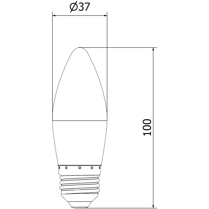 Mexen Nova 6x Ampoule LED E27, C37, 8W, Chaude - 3000K, 840 lm - L102-E27-0830-01x06
