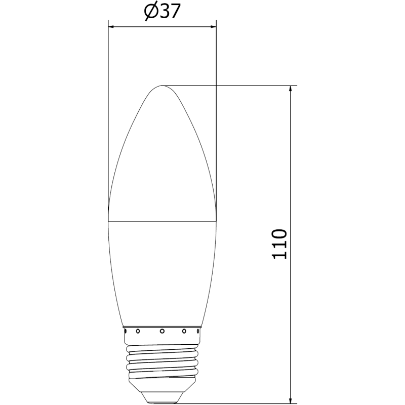 Mexen Nova 6x Ampoule LED E27, C37, 10W, Neutre - 4000K, 1055 lm - L102-E27-1040-01x06