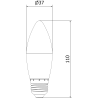 Mexen Nova 6x Ampoule LED E27, C37, 10W, Neutre - 4000K, 1055 lm - L102-E27-1040-01x06