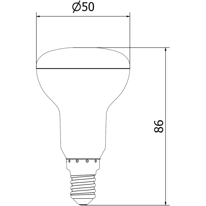 Mexen Nova 3x Ampoule LED E14, R50, 6W, Chaude - 3000K, 630 lm - L103-E14-0630-01x03