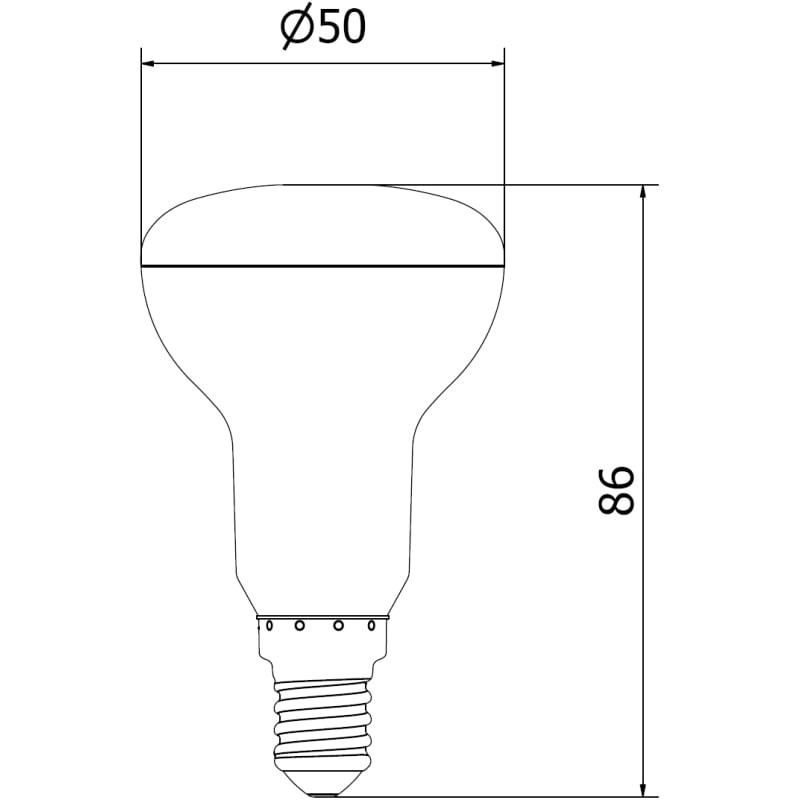 Mexen Nova 6x Ampoule LED E14, R50, 6W, Chaude - 3000K, 630 lm - L103-E14-0630-01x06