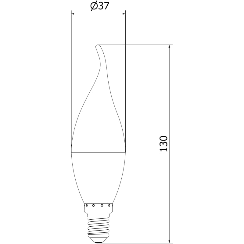Mexen Nova 3x Ampoule LED flamme E14, C37, 5W, Chaude - 3000K, 525 lm - L106-E14-0530-01x03