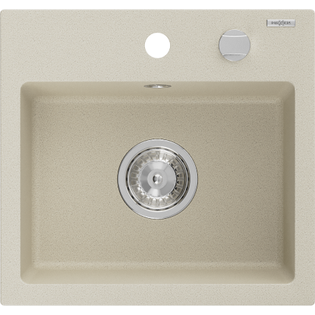 Mexen Milo évier en granit à 1 cuve 435 x 410 mm, Beige - 6505441000-69