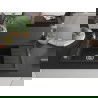 Mexen Elias évier en granit à 1 cuve avec un égouttoir court 795 x 480 mm, Noir/Argent métallique - 6511791005-73