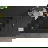 Mexen Elias évier en granit à 1 cuve avec un égouttoir court 795 x 480 mm, Noir/Argent métallique - 6511791005-73