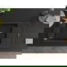 Mexen Elias évier en granit 1 bac avec égouttoir 795 x 480 mm, noir/doré métallique, siphon chromé - 6511791005-75