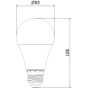 Mexen Nova 10x Ampoule LED E27, A60, 8W, Chaude - 3000K, 840 lm - L100-E27-0830-01x10