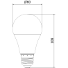 Mexen Nova 10x Ampoule LED E27, A60, 8W, Neutre - 4000K, 840 lm - L100-E27-0840-01x10