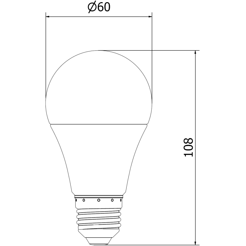 Mexen Nova 10x Ampoule LED E27, A60, 9W, Chaude - 3000K, 945 lm - L100-E27-0930-01x10