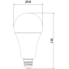 Mexen Nova 10x Ampoule LED E27, A70, 18W, Chaude - 3000K, 1890 lm - L100-E27-1830-01x10