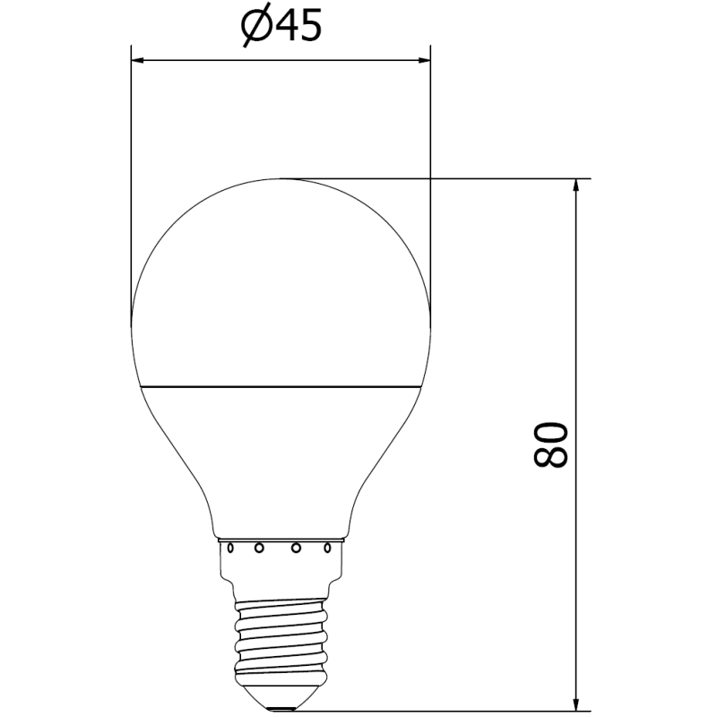 Mexen Nova 10x Ampoule LED E14, G45, 3W, Froid - 6500K, 315 lm - L101-E14-0365-01x10
