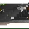 Mexen Cesar évier en granit à 1 cuve avec égouttoir 775 x 470 mm, Noir/Argent métallique - 6514771010-73