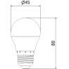Mexen Nova 10x Ampoule LED E27, G45, 5W, Chaleureuse - 3000K, 525 lm - L101-E27-0530-01x10