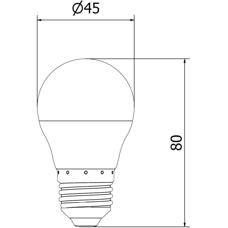 Mexen Nova 10x Ampoule LED E27, G45, 5W, Froide - 6500K, 525 lm - L101-E27-0565-01x10