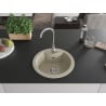 Mexen Diego évier en granit 1 bac 488 x 480 mm, beige, siphon chromé - 6512481000-69