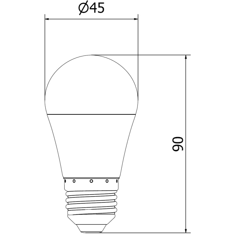 Mexen Nova 10x Ampoule LED E27, G45, 9W, Chaude - 3000K, 945 lm - L101-E27-0930-01x10