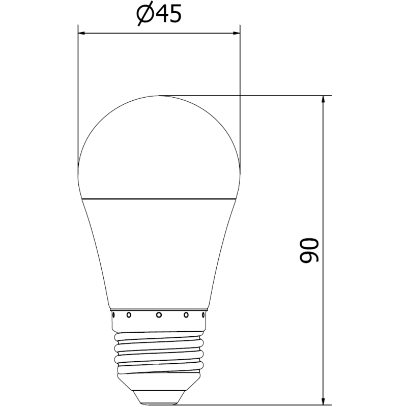 Mexen Nova 10x Ampoule LED E27, G45, 9W, Neutre - 4000K, 945 lm - L101-E27-0940-01x10
