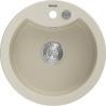 Mexen Diego évier en granit 1 bac 488 x 480 mm, beige, siphon chromé - 6512481000-69