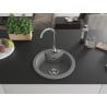 Mexen Diego évier en granit 1 bac 488 x 480 mm, gris, siphon chromé - 6512481000-71