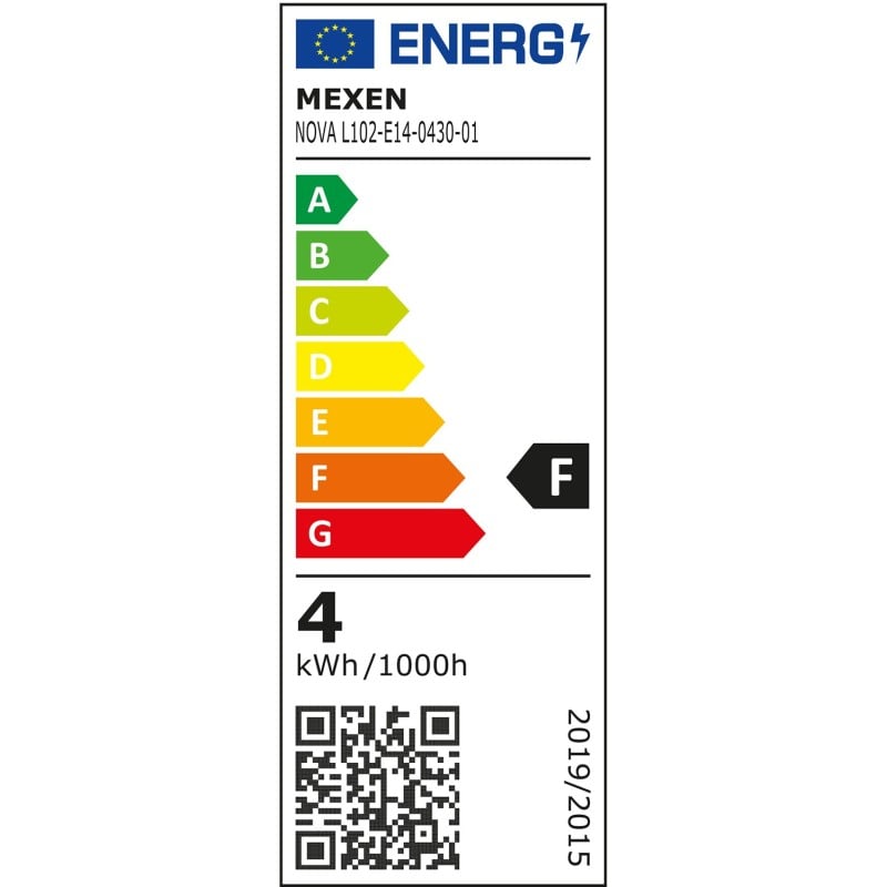 Mexen Nova 10x Ampoule LED E14, C37, 4W, Chaude - 3000K, 420 lm - L102-E14-0430-01x10