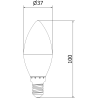 Mexen Nova 10x Ampoule LED E14, C37, 4W, Neutre - 4000K, 420 lm - L102-E14-0440-01x10