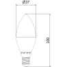 Mexen Nova 10x Ampoule LED E14, C37, 6W, Chaude - 3000K, 630 lm - L102-E14-0630-01x10