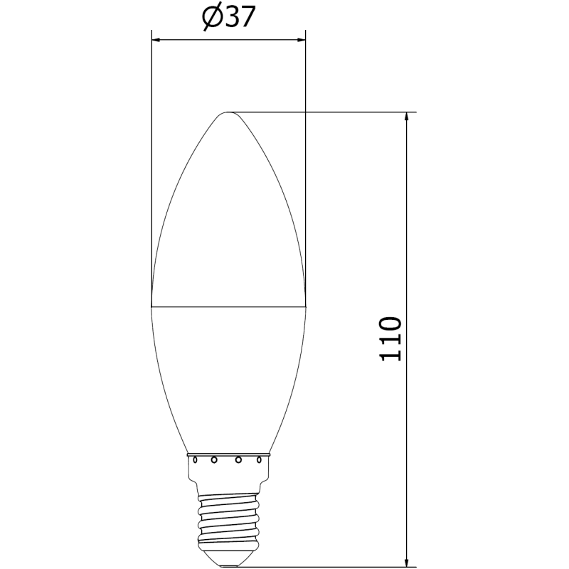 Mexen Nova 10x ampoule LED E14, C37, 10W, Chaude - 3000K, 1055 lm - L102-E14-1030-01x10