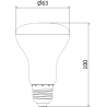 Mexen Nova 10x Ampoule LED E27, R63, 10W, Froid - 6500K, 1055 lm - L104-E27-1065-01x10