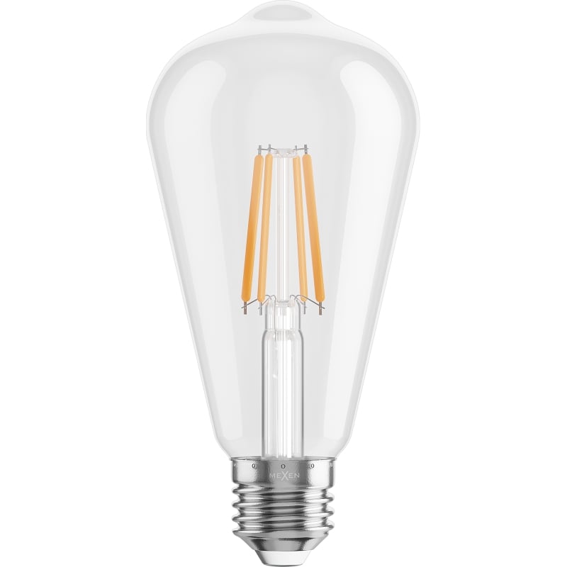 Mexen Vintis 3x Ampoule à filament LED E27, ST64, 6W, Chaude - 2700K, 720 lm, claire - L152-E27-0627-00x03