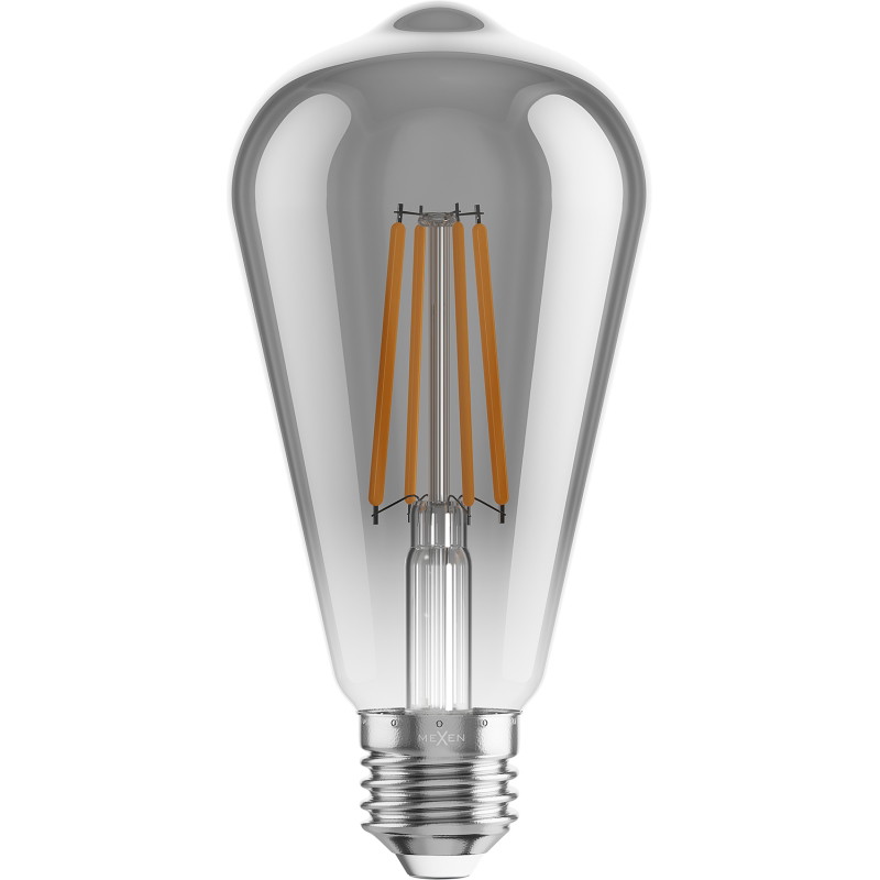 Mexen Vintis 3x Ampoule filament LED E27, ST64, 8W, Chaude - 2200K, 600 lm, fumée - L152-E27-0822-70x03