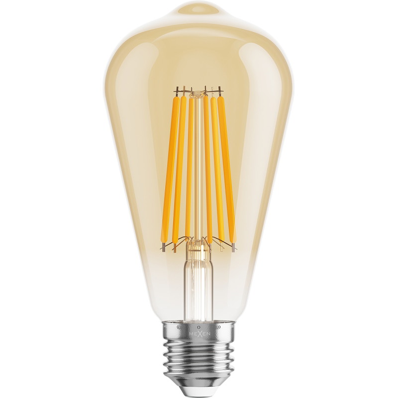 Mexen Vintis 3x Ampoule filament LED E27, ST64, 10W, Chaude - 2700K, 910 lm, ambre - L152-E27-1027-50x03
