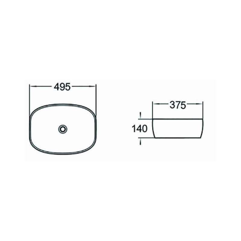 Mexen Lita Lavabo sur plan 49 x 37 cm, blanc/or - 22124905