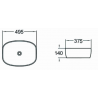 Mexen Lita lavabo sur plan 49 x 37 cm, blanc/or - 22124905