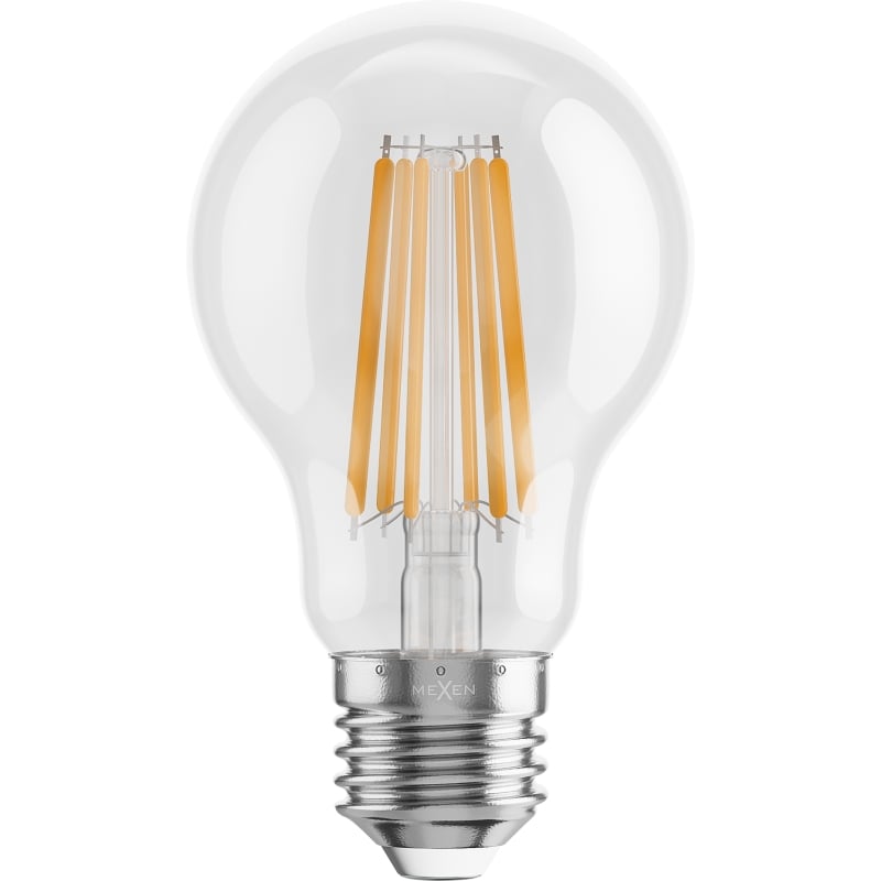 Mexen Vintis 10x Ampoule à filament LED E27, A60, 12W, Chaude - 2700K, 1585 lm, claire - L150-E27-1227-00x10