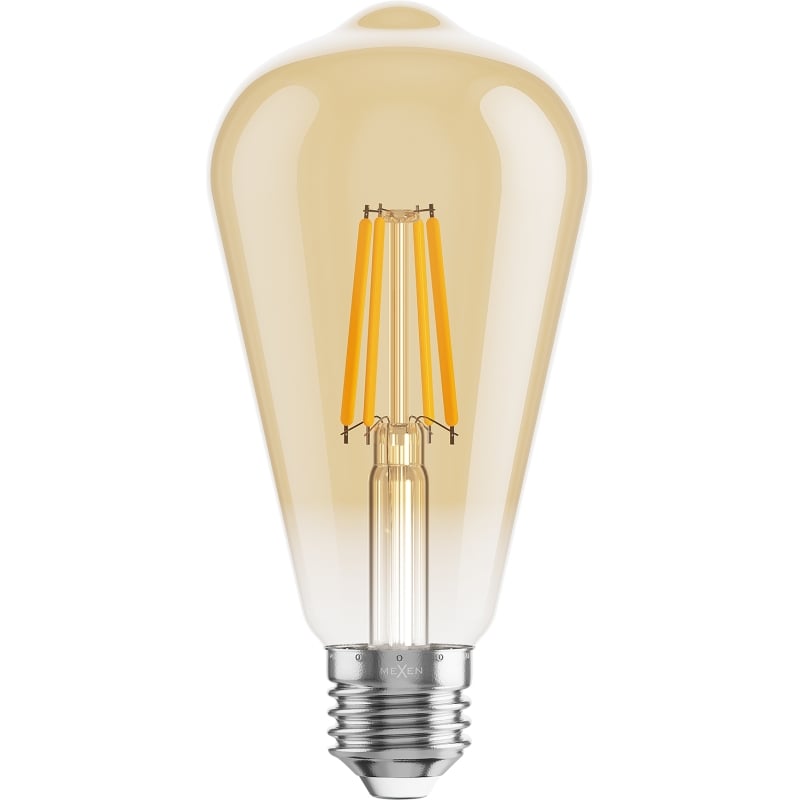 Mexen Vintis 6x Ampoule filament LED E27, ST64, 4W, Chaude - 2200K, 400 lm, ambre - L152-E27-0422-50x06