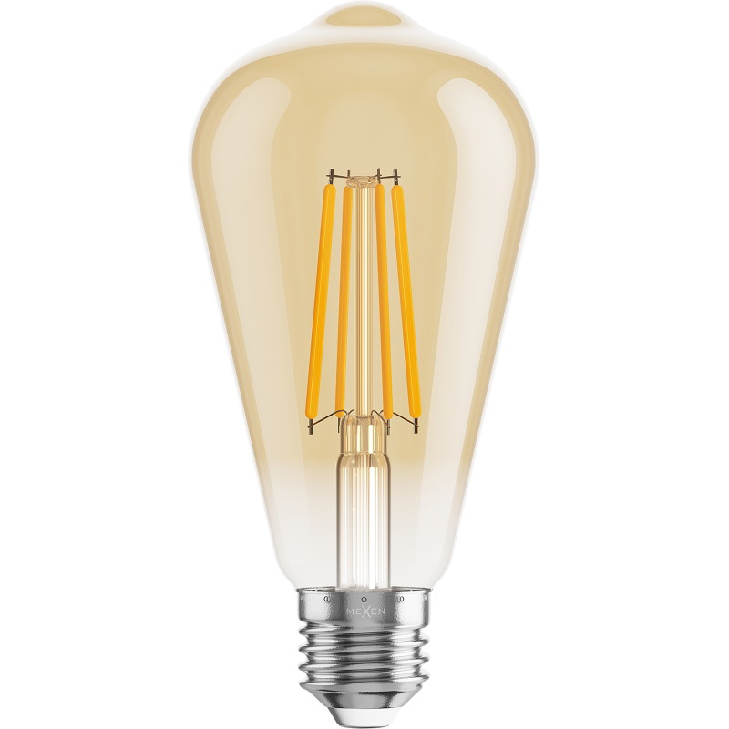 Mexen Vintis 10x Ampoule filament LED E27, ST64, 8W, Chaude - 2200K, 750 lm, ambre - L152-E27-0822-50x10