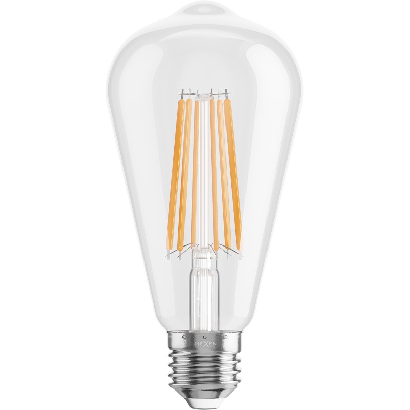 Mexen Vintis 10x Ampoule à filament LED E27, ST64, 10W, Chaude - 2700K, 1320 lm, clair - L152-E27-1027-00x10