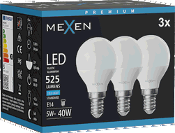 Mexen Nova 3x Ampoule LED E14, G45, 5W, Froid - 6500K, 525 lm - L101-E14-0565-01x03