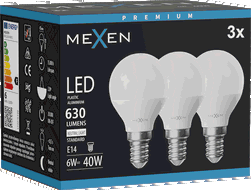 Mexen Nova 3x Ampoule LED E14, G45, 6W, Neutre - 4000K, 630 lm - L101-E14-0640-01x03