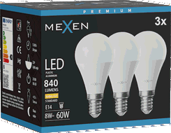 Mexen Nova 3x Ampoule LED E14, G45, 8W, Chaude - 3000K, 840 lm - L101-E14-0830-01x03