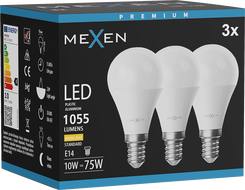 Mexen Nova 3x Ampoule LED E14, G45, 10W, Chaude - 3000K, 1055 lm - L101-E14-1030-01x03