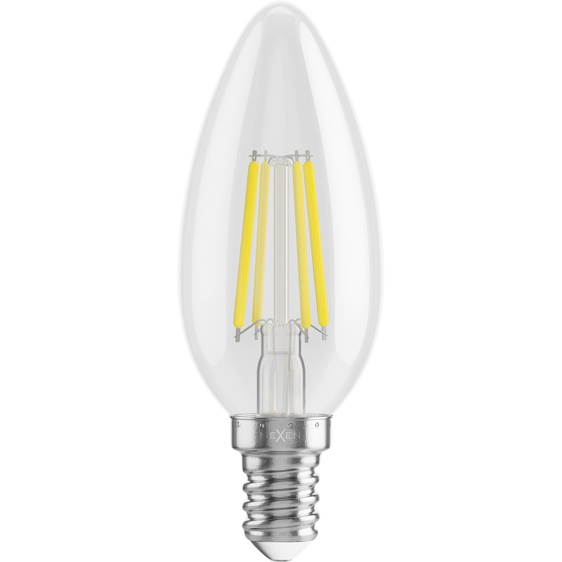 Mexen Vintis 6x Ampoule filament LED E14, C35, 4W, Neutre - 4000K, 470 lm, clair - L154-E14-0427-00x06 - L154-E14-0440-00x06